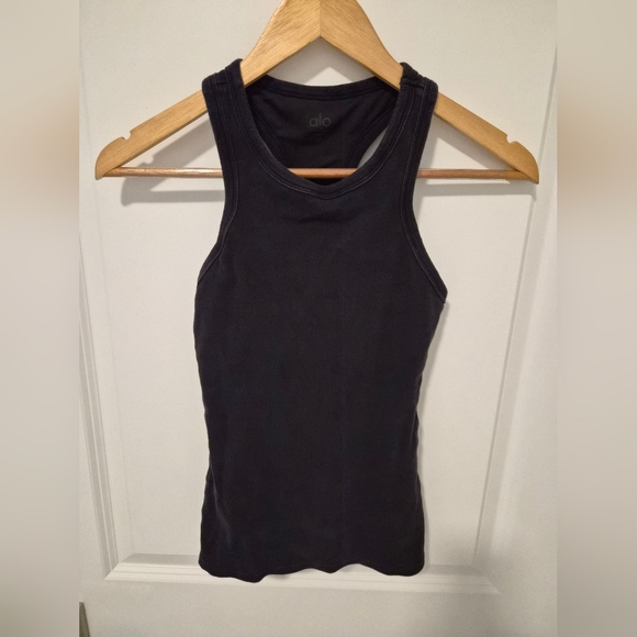 Alo Yoga Ribbed Aspire Full Length Tank 3 - Picture 4 of 6